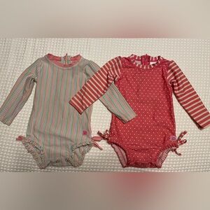 Ruffle Butts 18-24 mon. one piece long sleeve swim suits